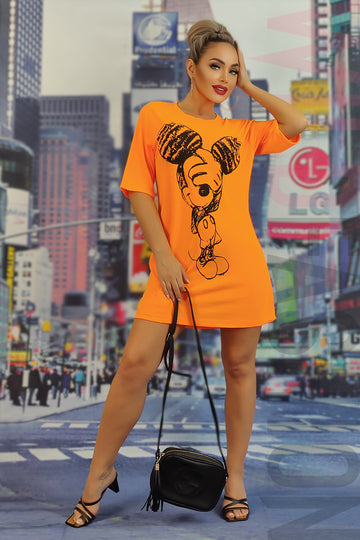 Φόρεμα T-shirt casual φαρδύ K805RR-19