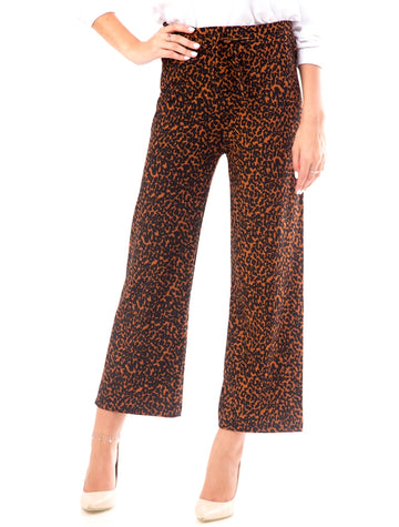 Παντελόνι καμπάνα με animal print σχέδιο L679-99