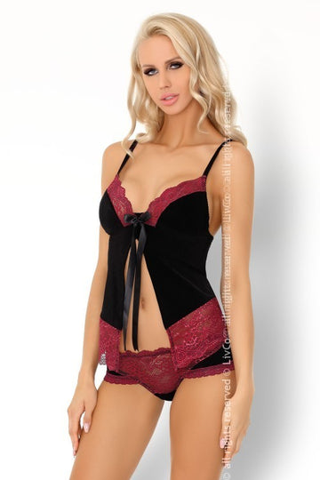 Σέξι εσώρουχα Babydoll με δαντέλα και στρινγκ LIV164-1181