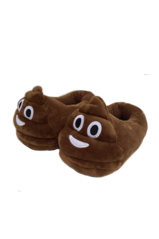 Παντόφλες σπιτιού αφράτες με emoji κακάκια PC11-8