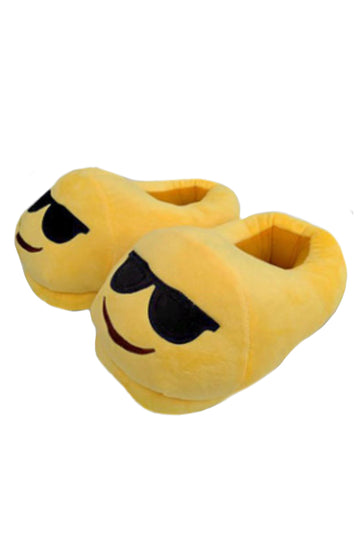 Χνουδωτές παντόφλες σπιτιού με cool emoticon PC12-9