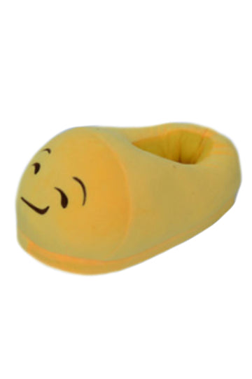 Χνουδωτές παντόφλες σπιτιού με emoji που χαμογελάει PC22-9