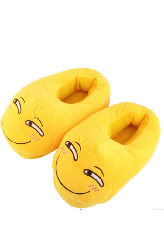 Παντόφλες σπιτιού αφράτες με πονηρό emoji PC43-9