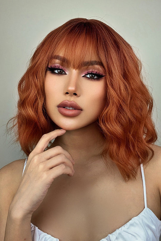 Περρούκα ginger ombre, ελαφρώς κυματιστή με αφέλειες PER113-100