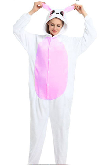 Ολόσωμη χνουδωτή πιτζάμα Pink Rabbit PJM154-25