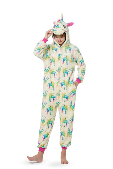 Φουντωτή πιτζάμα, ολόσωμη φόρμα kigurumi, σχέδιο πολύχρωμος ΜΟΝΟΚΕΡΟΣ, PJM177-94