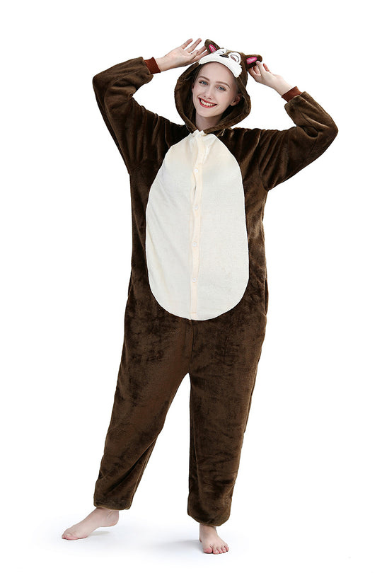 PJM21-789 Ολόσωμη πιτζάμα kigurumi, σχέδιο Chipmunk (σκίουρος)