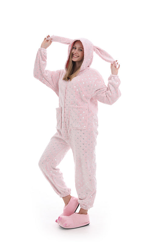 Πιτζάμα ολόσωμη kigurumi τύπου ολόσωμη φόρμα με σχέδιο λαγουδάκι PJM225-5