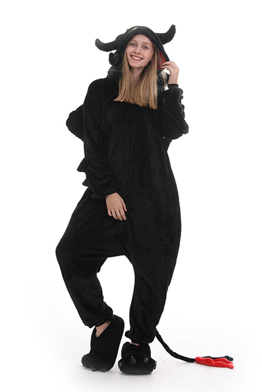 Ολόσωμη πιτζάμα kigurumi από απαλό ύφασμα, σχέδιο DRAGON, PJM228-1