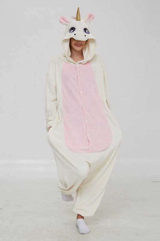 Πιτζάμα ολόσωμη kigurumi από χνουδωτό ύφασμα με σχέδιο ΜΟΝΟΚΕΡΟΣ, PJM244-2