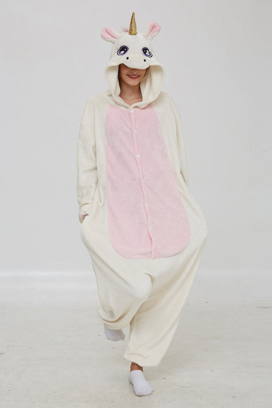 Πιτζάμα ολόσωμη kigurumi από χνουδωτό ύφασμα με σχέδιο ΜΟΝΟΚΕΡΟΣ, PJM244-2