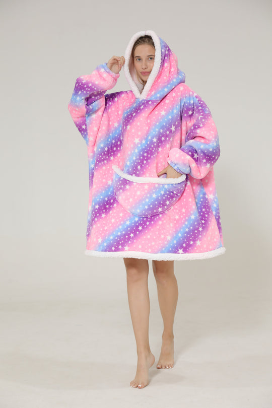 Άνετη φλις μπλούζα-φόρεμα oversized PJM253-5011