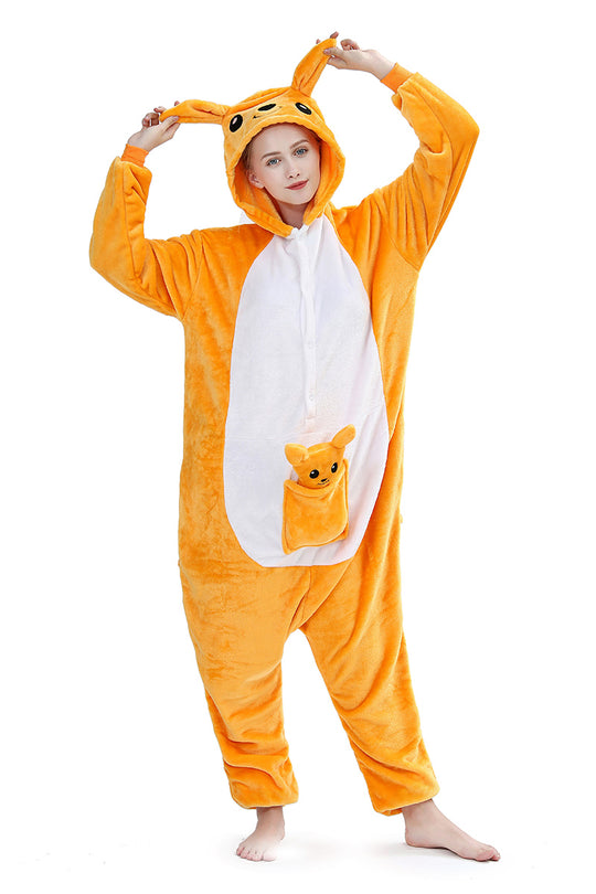 Φλις πιτζάμα ολόσωμη kigurumi σχέδιο καγκουρό PJM26-1290