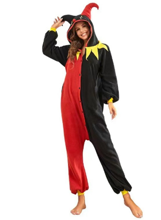 Πιτζάμα ολόσωμη kigurumi από απαλό και αφράτο υλικό, σχέδιο κλόουν PJM269-115