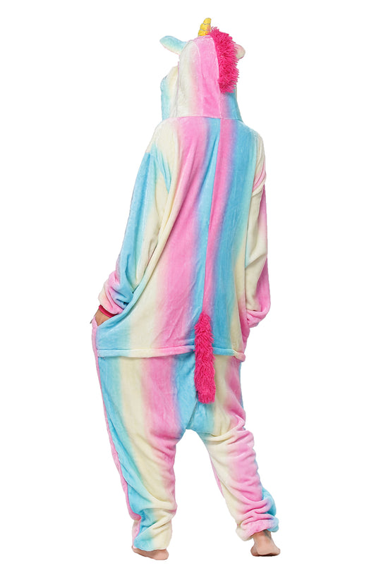 Φλις πιτζάμα ολόσωμη kigurumi μονόκερος πολύχρωμος PJM60-1222