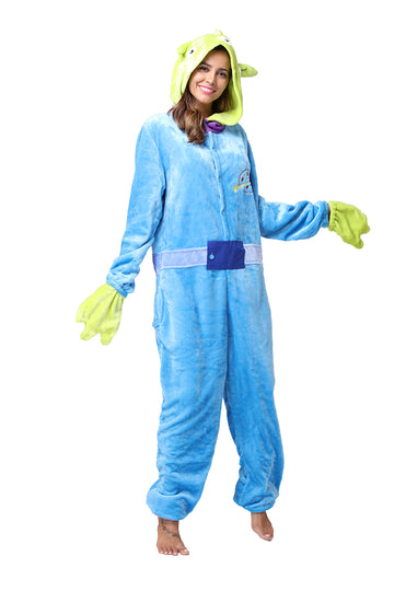 Φουντωτή πιτζάμα ολόσωμη κουστούμι Monster Blue PJM62-412