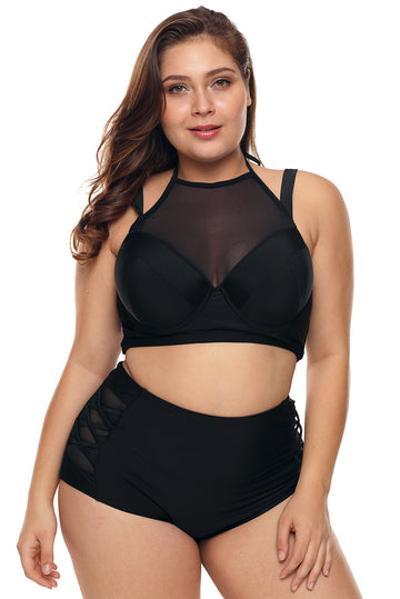 Μαγιό plus size με σουτιέν τύπου strapless SW597P-1