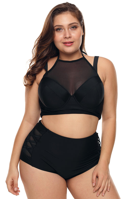 Μαγιό plus size με σουτιέν τύπου strapless SW597P-1