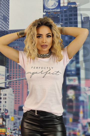 Ανδρικό μπλουζάκι με στάμπα "perfectly imperfect" U832-5112