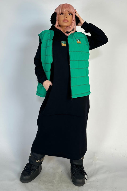 Σετ casual OVERSIZE με γιλέκο και αθλητικό μακρύ φόρεμα V624-12