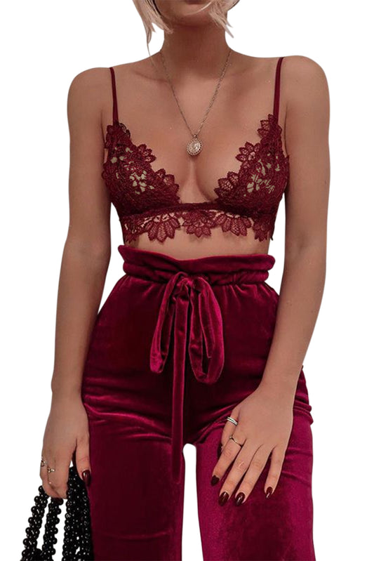 V95-81 Τοπάκι bralette από δαντέλα