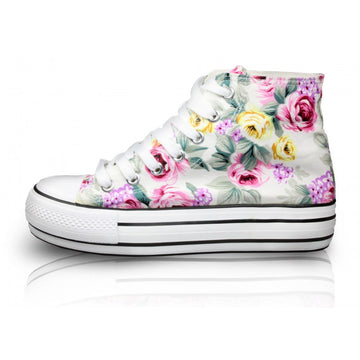 Γυναικεία sneakers με φλοράλ τύπωμα CH2368
