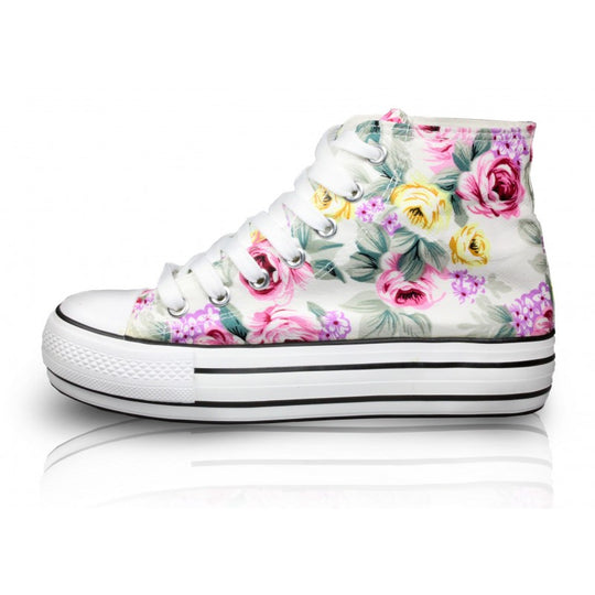 Γυναικεία sneakers με φλοράλ τύπωμα CH2368