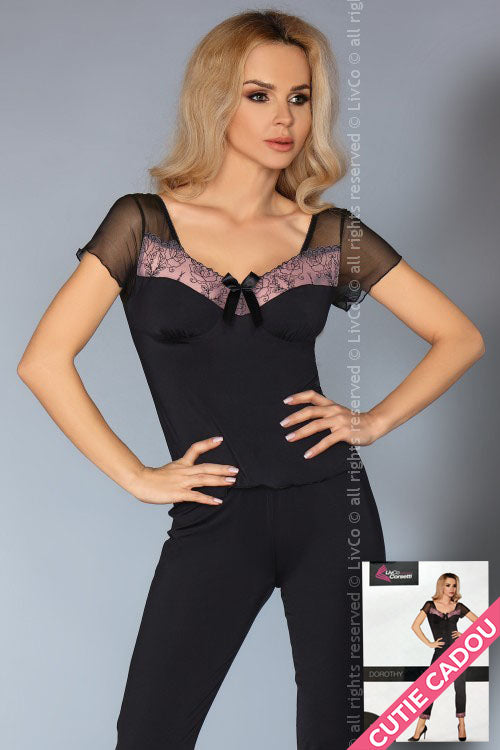 Κομψό σετ εσωρούχων τοπ και παντελόνι Livia Corsetti LIV378-1