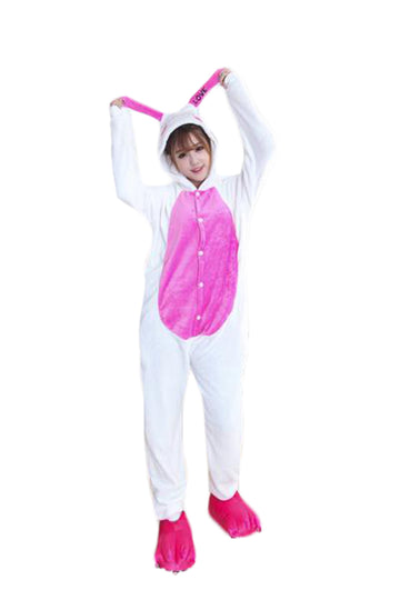Φουντωτή πιτζάμα kigurumi με σχέδιο Λαγουδάκι Love PJM46-25