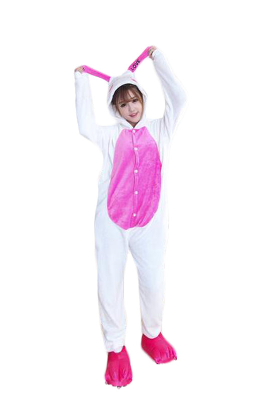 Φουντωτή πιτζάμα kigurumi με σχέδιο Λαγουδάκι Love PJM46-25