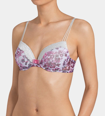 Απλό σουτιέν με δαντέλα και στάμπα Amourette Spotlight Floral WHP TPH1298